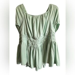 NWT- Torrid Crinkle Gauze Criss Cross Back Top in Mint Size 2X (18-20)